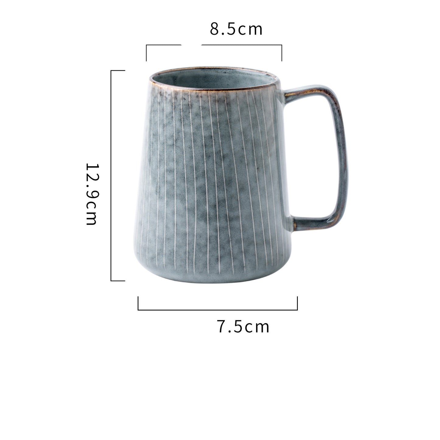 Vintage Ceramic Belly Pot Mug