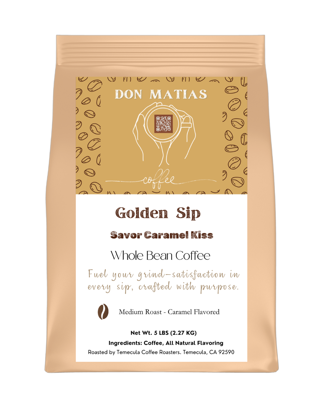 Golden Sips – Savor Caramel Kiss