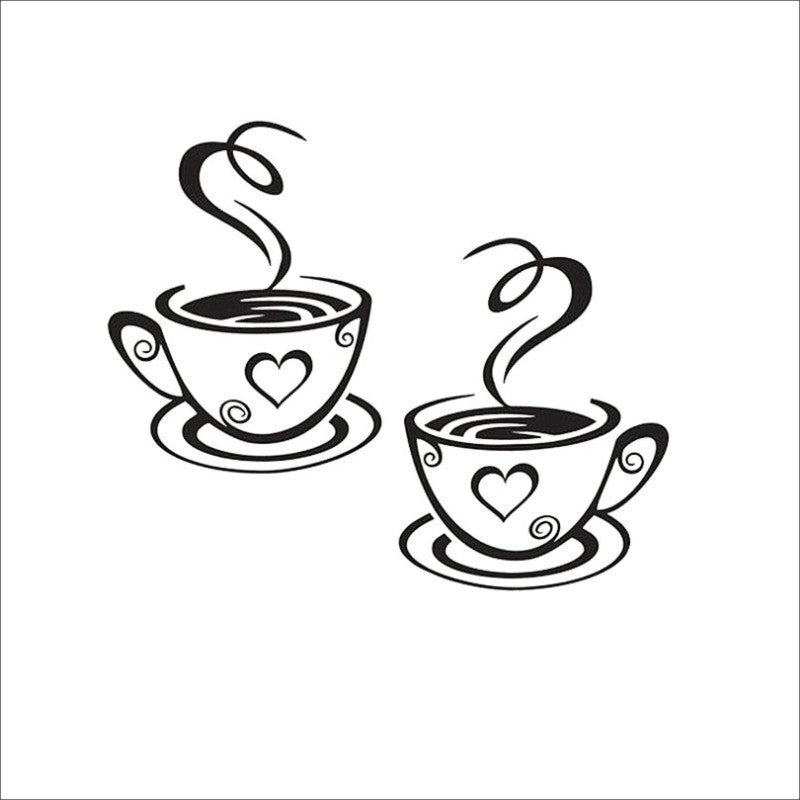 ☕ Cup Coffee Removable Wall Sticker Decor