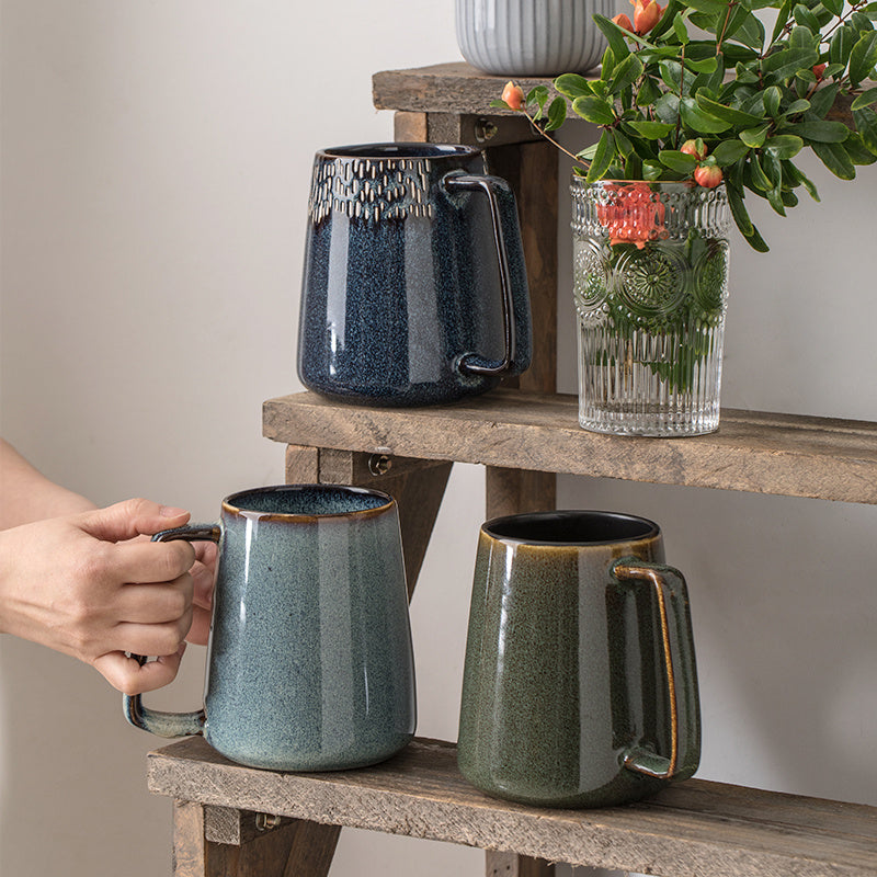 Vintage Ceramic Belly Pot Mug