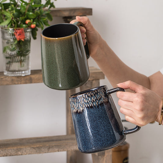 Vintage Ceramic Belly Pot Mug